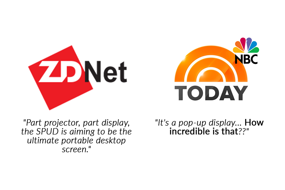 ZDNET and NBC Today feedback for Arovia Splay